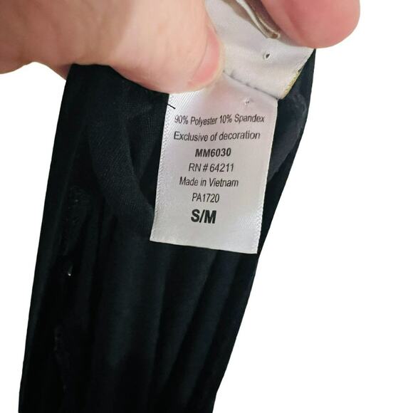 In Bloom Black Robe Dressing  Thigh Length Tie Belt Womens S/M - Picture 6 of 7